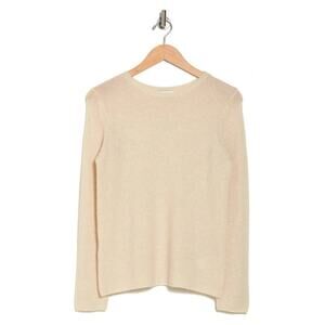 Vince Wool Cashmere Blend Tan Cream Sweater Minimalist Cozy Luxury